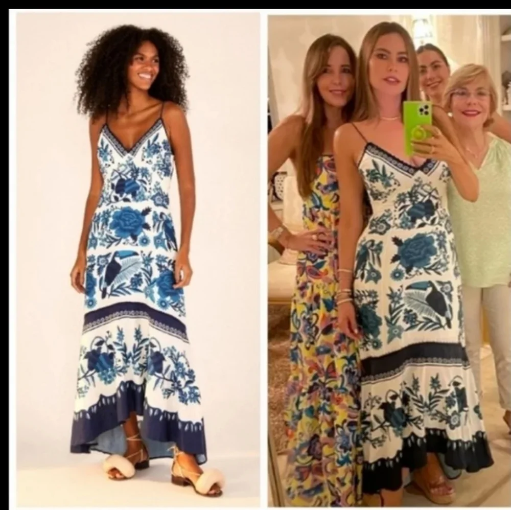 Farm Rio Tropical Tiles Maxidress - Picture 1 of 8